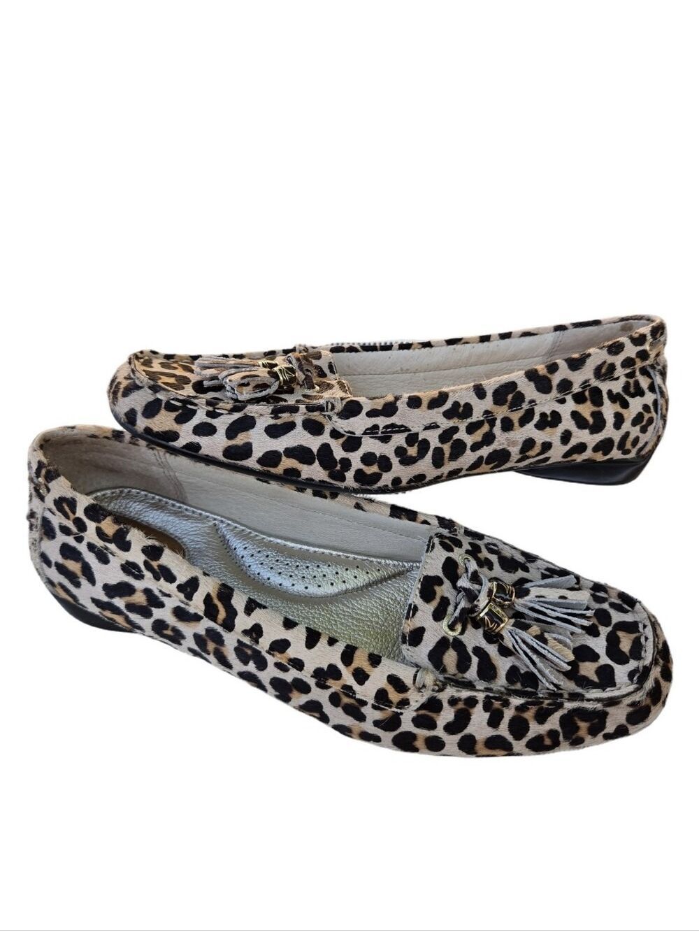 Sperry Top Sider Leopard Print Tassel Loafers Tan/Brown/Black Women's 9 - Picture 3 of 16